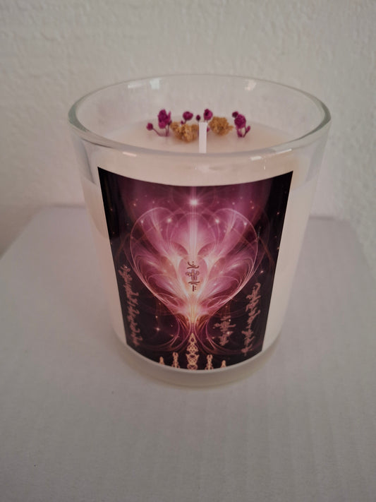 Candle of Ava'ya ~ Mii'Aah'Si'Nah ~ Medicine of the pink quartz yoni egg